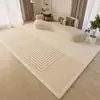 Alfombra de Velour de Cristal Color Crema para Sala de Estar, Dormitorio, Tienda Completa, Alfombra para Mesa de Café, Hogar, Absorbente de Agua, Resistente a la Suciedad, Antideslizante, Generación de una Pieza
