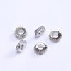 Separador Preserva-Cor Preenchido com Ouro 18K Incrustado com Zircônia Pulseira de Contas Estilo Barroco Acessórios Acessórios de Contas para Pulseiras DIY Anel de Diamante