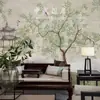Papel Tapiz Impermeable Ecológico Estilo Nacional Elegante Floral y de Pájaros para Sala de Estar Fondo de TV Nuevo Estilo Chino Mural Decoración de Pared Revestimiento de Pared Papel Tapiz