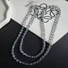 Nueva Cadena de Teléfono de Cristal Transparente de Columna Larga Creativa Cadena de Bolso Larga Elegante Versátil Correa Cruzada