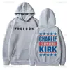 Sudadera con capucha de libertad Rip 1993-2025 Charlie Kirk Unisex Manga Larga Extra Ancha Ropa para Reunión de Invierno