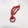 Llavero con Forma de Pluma de Metal Electrochapado con Proceso de Pintura Colgante Accesorio Colgante DIY Hecho a Mano con Movimiento de Resorte