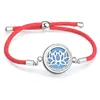 Cuerda Roja Moda Sencilla Difusor de Aceites Esenciales Aromaterapia Caja Pequeña Pulsera Redonda Accesorios de Joyería Caja de Fragancia Decoraciones