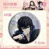 Cazador de demonios: Kimetsu No Yaiba Serie Rosa Insignia de Flor Nezuko Tanjiro Tomioka Giyu Insignia de Hojalata
