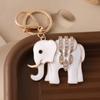 Sudeste Asiático mascote elefante diamante carro chaveiro animal chaveiro pingente decoração pequeno presente atacado
