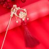 Linterna de borla luminosa palillos metálicos tocado de hada de la Corte del Loto hanfu accesorios para el cabello versátiles para mujer en stock