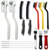 Cepillo de Limpieza Cocina Baño Cepillo de Limpieza Multifuncional Estufa Campana Extractora Ranuras Cepillo de Alambre de Acero de Nylon Venta Caliente Transfronteriza