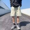 Shorts Jeans Simples Masculinos Jovens Modernos Preguiçosos Harajuku Artísticos Estilo Japonês D6665-P45 Estilo Ins