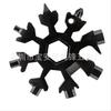 Herramienta de copo de nieve Hebilla multifunción EDC Llave de copo de nieve Octagonal 18 en 1 Herramienta portátil universal para exteriores Llave pequeña