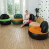 Nuevo Sofá Inflable en Forma de L con un Reclinable Individual y Respaldo, Sofá Perezoso Inflable de PVC Flocado, Sofá Delfín al por Mayor