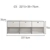 Móvel Modular Combinado Usm Armazenamento de Luxo Leve Aparador de Aço Inoxidável Armazenamento Gabinete de TV Gabinete de Sapatos Estilo Ins Armário Lateral de Armazenamento