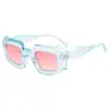 Estilo nuevo europeo y americano color gelatina irregular Cuadrado moda gafas de sol personalidad femenina estilo punk gafas de sol gafas ins hombres