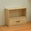 Gabinete de Almacenamiento de Vasos de Cartón Ecológico Estante de Exhibición de Cosméticos de Escritorio Caja de Almacenamiento Retro Multifuncional de Madera Maciza