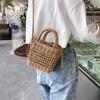 Bolsa de Palha Cereja Feminina ins2022 Nova Bolsa de Mão para Praia Bolsa Transversal com Alça Fofa Bolsa de Ombro