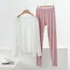 Conjunto de Duas Peças de Moda Casa Nova Primavera e Verão para Mulheres, Conjunto Casual de Camisa com Proteção Solar Solta Fina e Leggings
