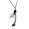 Collar decorativo de hojas, colgante de cerámica para ropa de mujer, cadena de lana, accesorios, cadena larga de lana a juego, mariposa, concubina imperial.