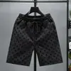 Transfronterizo Aliexpress Amazon Tendencia Pantalones Cortos Europeos Verano Hombres Pantalones Grandes Flockeados Casuales Pantalones de Playa Hombres