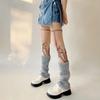 Perneiras de Lã Grossa Estilo JK Japonês Desejo Puro Menina Picante Malha Torcida com Punho para Outono e Inverno Meia 7/8 Baggy para Meninas