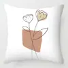 Funda de almohada artística abstracta Morandi personaje de línea cojín suministros para el hogar almohada transfronteriza sofá decoración simple