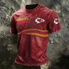 Sitio Independiente Nfl Manga Corta Hombre Nueva Serie Impresión Digital 3D Cuello Redondo Camiseta de Equipo de Fútbol Fábrica de Origen