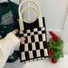 Bolso para teléfono móvil de punto con dibujos animados de amor para mujer, estilo coreano, bandolera de un solo hombro, monedero de viaje, bolso pequeño