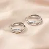 Pendientes de Aro Exagerados Minimalistas y Elegantes Moda Joyería de Lujo Nicho Pendientes Versátiles de Gama Alta para Mujer