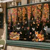 Nuevas Pegatinas Electroestáticas para Ventanas Estilo Ins de Hojas de Otoño para Puertas y Ventanas de Vidrio, Pegatinas de Vidrio para Decoración del Hogar, Visibles por Ambos Lados