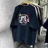 2026 Verão Estilo Europeu e Americano Versátil Moda Casual 100% Algodão Puro Manga Curta Confortável Hip-Hop Top Camiseta