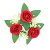 Guirnalda Portavelas de Rosa Adornos para Mesa de Comedor Decoraciones Candelabro Vela Guirnalda Romántica Decoración Festiva