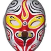 Maquillaje facial con hendidura doce zodiaco máscara blanca pintada a mano al por mayor con cuerda e imagen a color