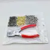 Para fornecimento transfronteiriço: 300 conjuntos de alicate aplicador de ilhós de ferro de três cores de 6 mm para ilhós e ilhós metálicos de lona