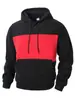 Novedad de Otoño Transfronteriza Más Vendida Sudaderas para Hombre con Bloques de Color, Moda Europea y Americana, Sudaderas con Capucha Deportivas Casuales al por Mayor