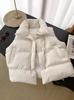Chaleco de Algodón con Relleno de Plumas de Comercio Exterior Otoño e Invierno 2026 para Mujer, Estilo Corto, Estilo Coreano, Chaleco Chaqueta de Algodón con Cuello Alto, Chaleco, Ropa de Abrigo