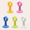 Batente de Porta de Silicone sem Furo para Maçaneta de Porta de Banheiro, Almofada Anti-Colisão com Ventosa, Batente de Porta de Vaso Sanitário, Dispositivo de Ventosa para Porta de Quarto