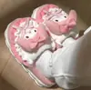 Pantuflas de algodón de gato Hello Kitty para mujer, bolso de invierno con zapatos de algodón de luna lindos y nuevos de piel y forro polar para mujer