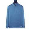 Ropa de Otoño para Hombres de Mediana Edad y Mayores, Tops Pulóver con Cuello, Ropa Casual Holgada Estilo Papá para Primavera, Camisetas de Manga Larga Talla Grande para Hombre