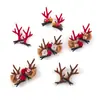 Horquilla Navideña Caliente Transfronteriza para Mujer con Cuernos de Reno y Terciopelo de Visón, Par de Lindos Accesorios para el Cabello, Decoración Navideña, Regalo