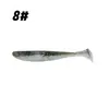 Señuelo blando de cola en T bicolor, disponible en tamaños de 9 cm, 12 cm, 13 cm y 15 cm, con un anzuelo de cabeza de plomo, diseño de gusano blando y una cola en T grande, adecuado para la pesca de lobina