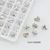 Rhinestones Geométricos en Forma de Corazón Dongzhou, Rhinestones de Colores Gruesos para Decoración de Uñas con Base Plateada, Rhinestones para Uñas DIY, Decoraciones para Uñas Imitación Huahua 4815