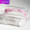 Bolsa de Mão de PVC Transparente, Bolsa para Armazenamento de Artigos de Higiene Pessoal do Dia a Dia, Sacola de Presente, Sacola Autoclose, Sacola de Embalagem para Armazenamento, Sacola de Embalagem