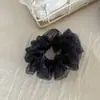 Goma para el pelo de malla floral azul vintage para mujer, accesorio para el pelo de alta gama para moño