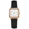 Nuevo modelo más vendido para comercio exterior, reloj cuadrado simple para mujer estilo correa, reloj de pulsera de cuarzo, stock del fabricante para venta al por mayor