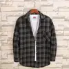 Nova Camisa Xadrez Primavera/Verão 2025 Feminina Média Estilo Coreano Corte Solto Cardigan para o Dia a Dia Moda Casual