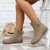 Botas Retro Europeas y Americanas Botas de Moda Botines de Suela Gruesa Botas de Talla Grande para Mujer Nuevo Otoño e Invierno 2024