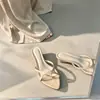 Primer encuentro: Sandalias de verano para mujer estilo coreano, suaves y delicadas, con tiras finas, diseño de punta abierta, a la moda y únicas, con punta fina y tacón grueso