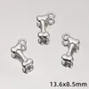 Liga de Prata Antiga Estilo Retro Novo Chinês Pingente Acessórios DIY Pingente de Chaveiro Borboleta Coração Pingente Colar Pulseira Joias