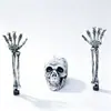 Accesorios de decoración de jardín de Halloween transfronterizos: calavera, mano de calavera y esqueleto juego de tres