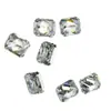 Gema Facetada Rectangular de Zircón Corte Princesa Material Tailandés Zircón 7A Circonita Cúbica Piedra Suelta Lupa Inspección de Calidad