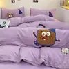 Juego de Cama Individual de Cuatro Piezas Grado A para Maternidad e Infancia Sábana Funda de Edredón Ropa de Cama Dormitorio de Estudiante Juego de Tres Piezas Venta Directa de Fábrica