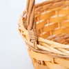 Cesta de Picnic de Ratán Estilo Nórdico Pastoral Plegable para Frutas Huevos Regalo Cesta de Picnic para Salidas